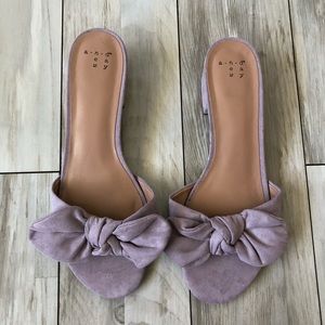 Pale purple sandals